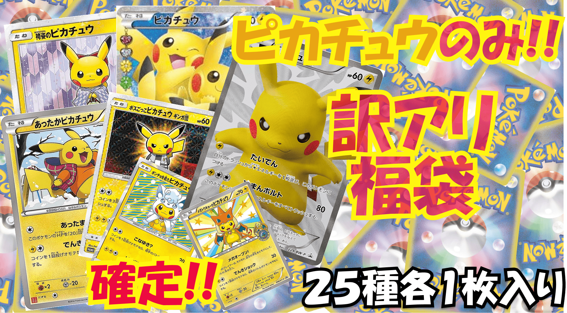 ピカチュウのみ!!訳アリ福袋(100万)