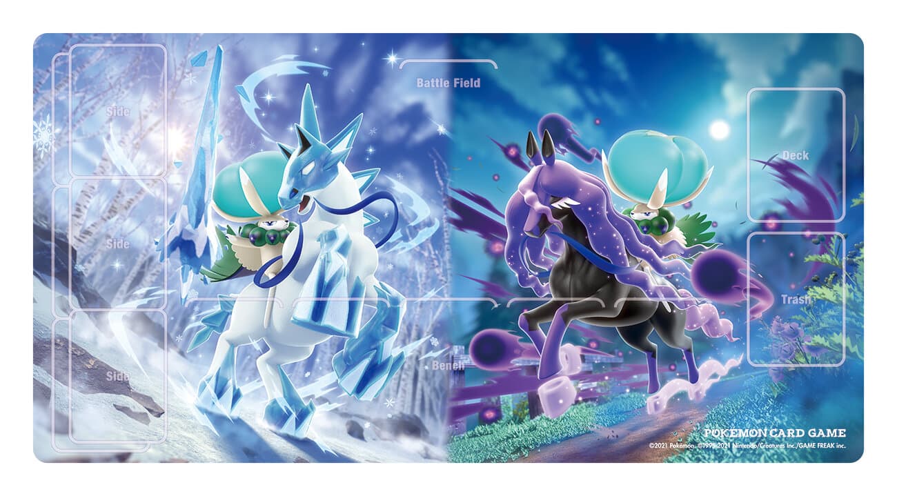 ラバープレイマット　ポケモンカードゲーム　バドレックス&バドレックス ラバープレイマット バドレックス (はくばじょうのすがた