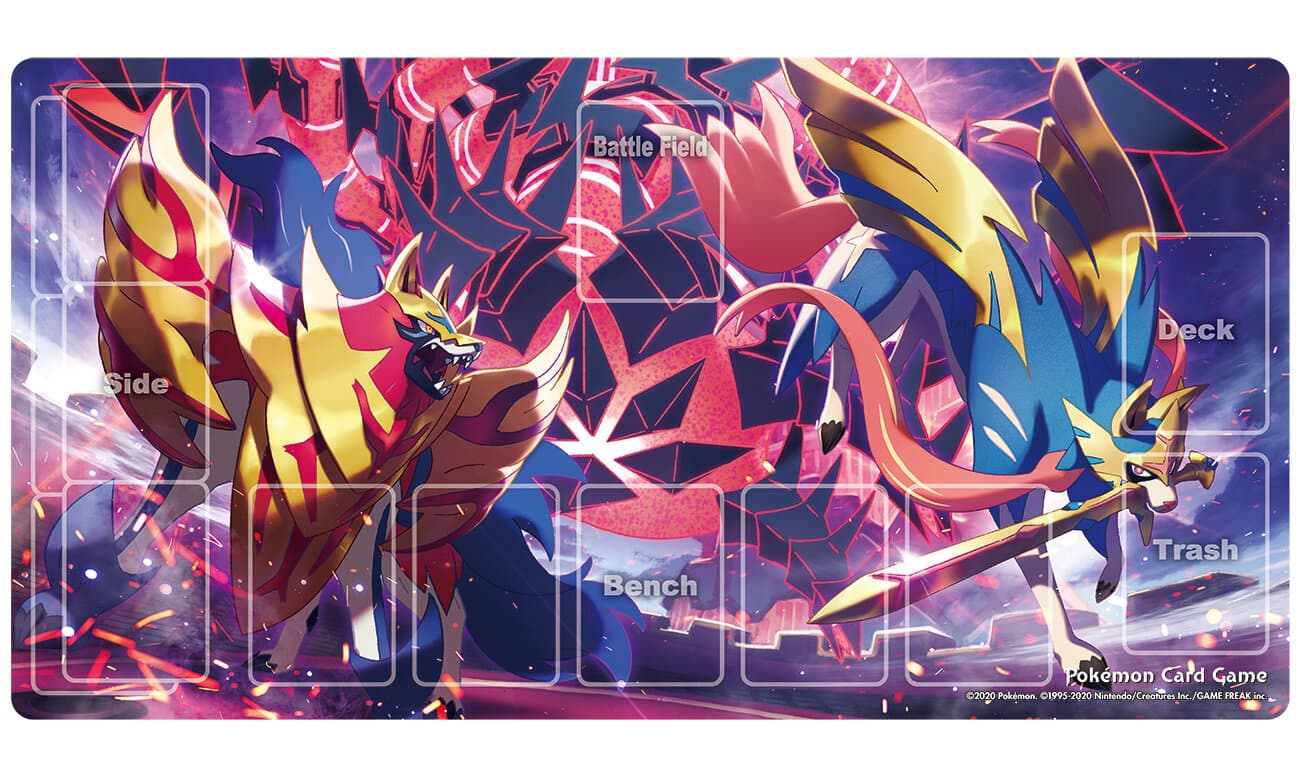 好評 ラバープレイマット ザシアン・ザマゼンタ・ムゲンダイナ ポケモンカードゲーム