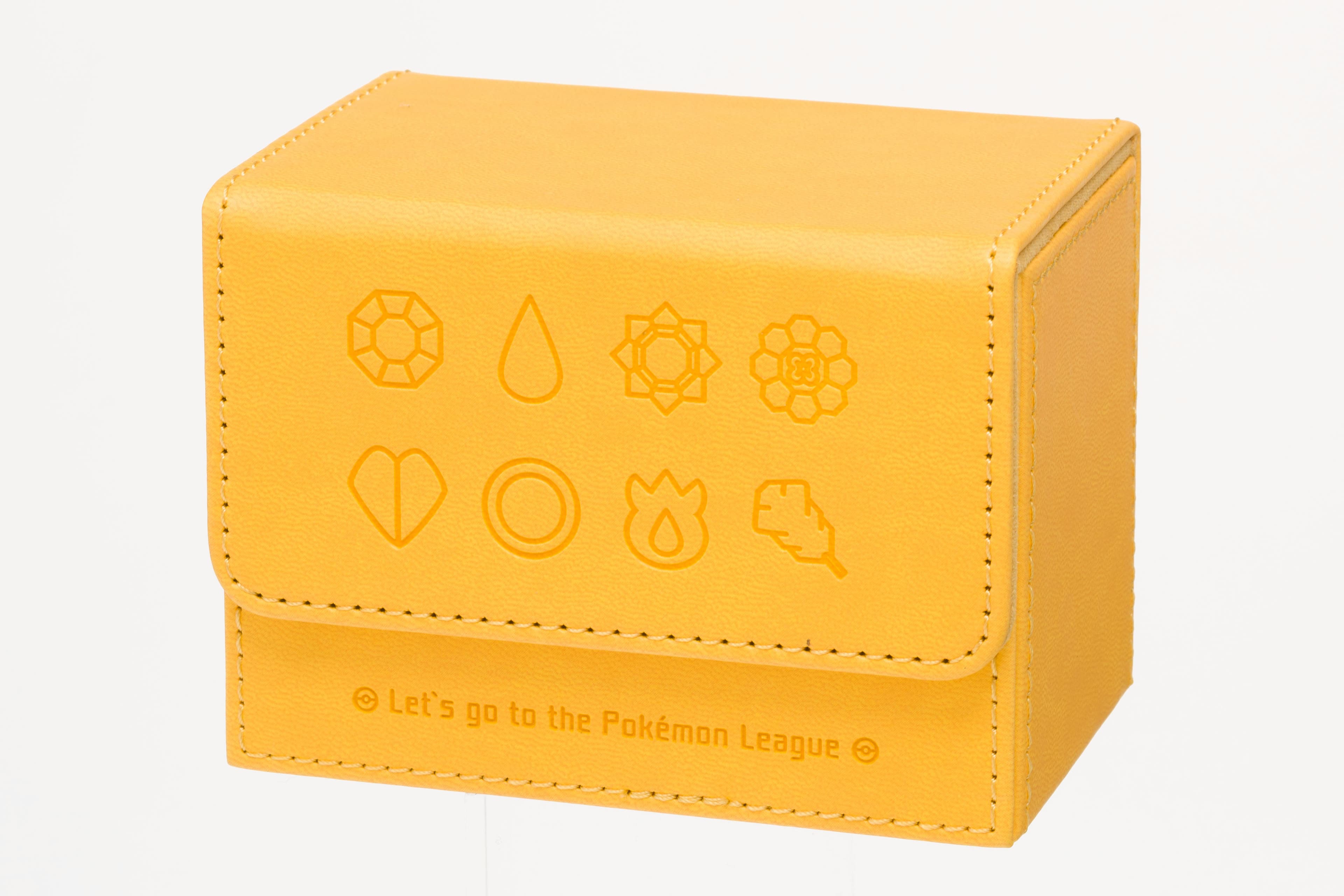 フリップデッキケース GYM BADGES KT YELLOW ｜ポケカシングル