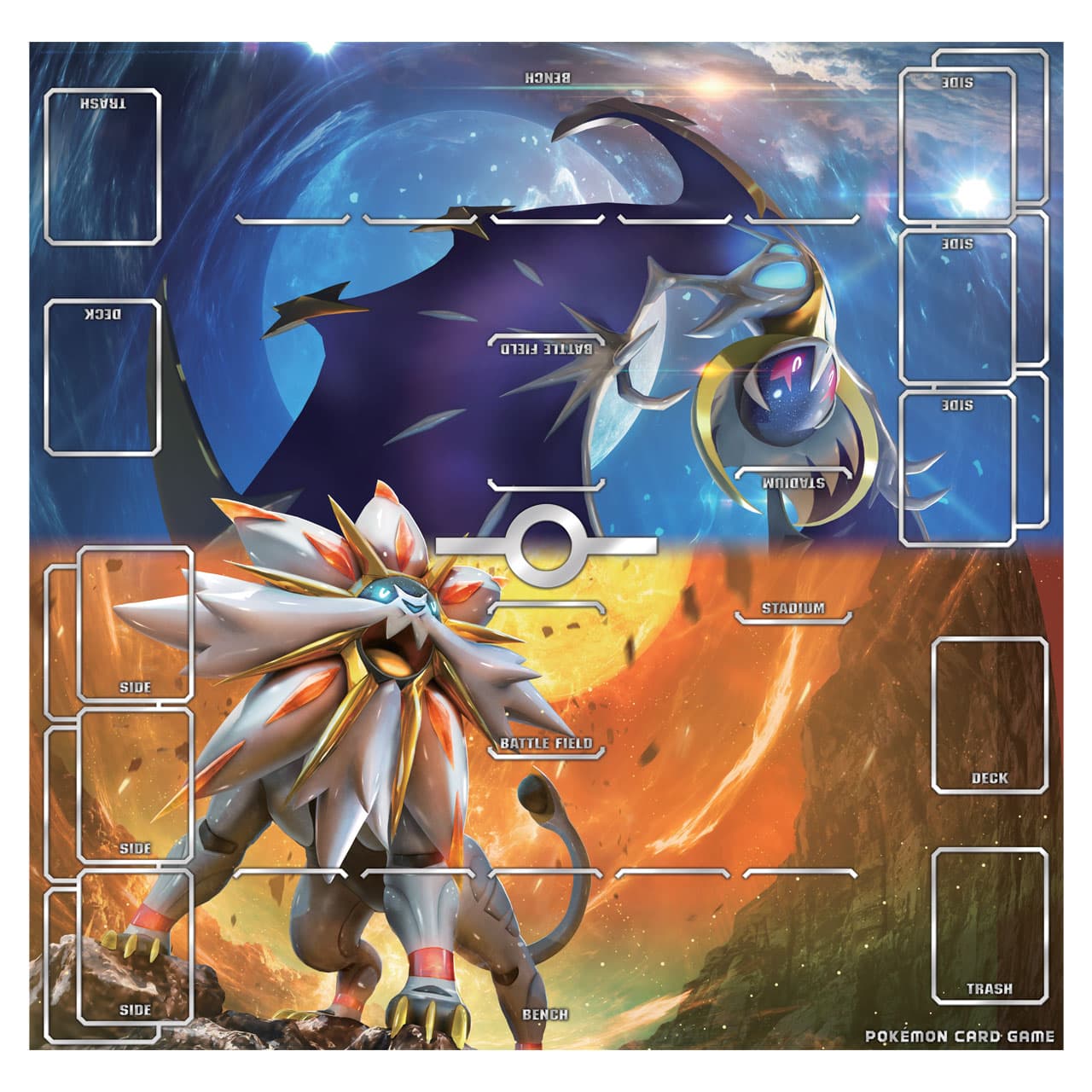 丈夫なプレイマット「ソルガレオ・ルナアーラ」 ｜ポケカ